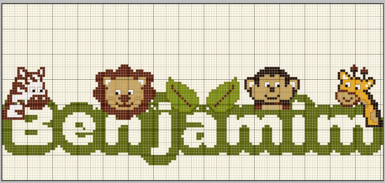 grafico ponto cruz bebe menino balão