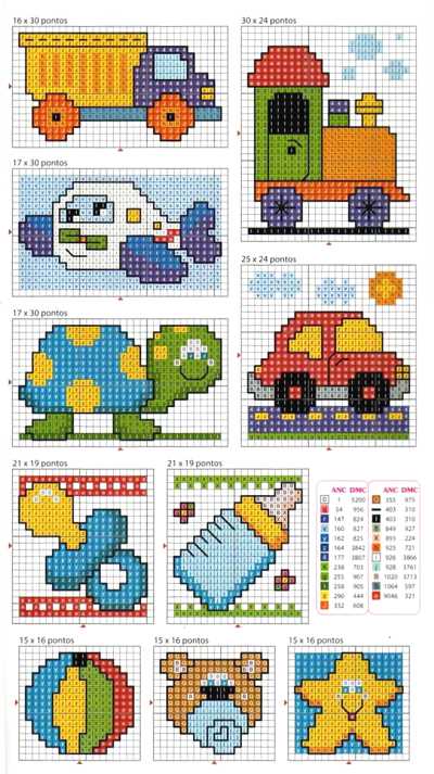 grafico ponto cruz bebe menino avião