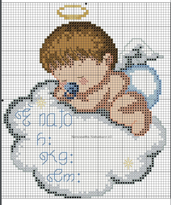 grafico ponto cruz bebe menino safari