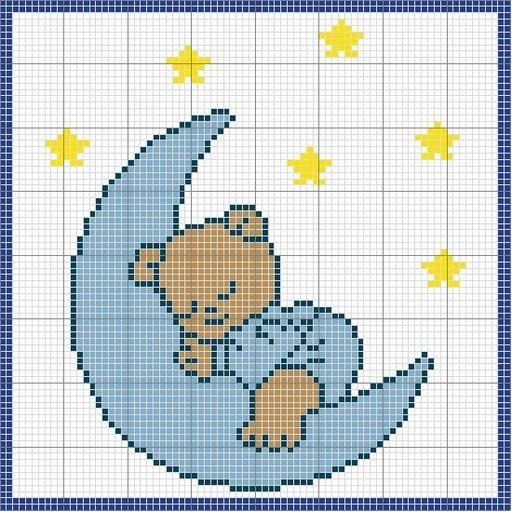 gráficos ponto cruz bebê menino