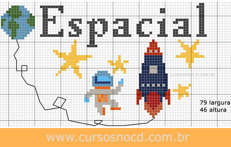 gráfico ponto cruz infantil masculino urso