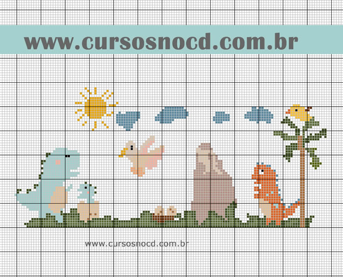 grafico ponto cruz infantil menina