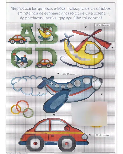 alfabeto ponto cruz infantil