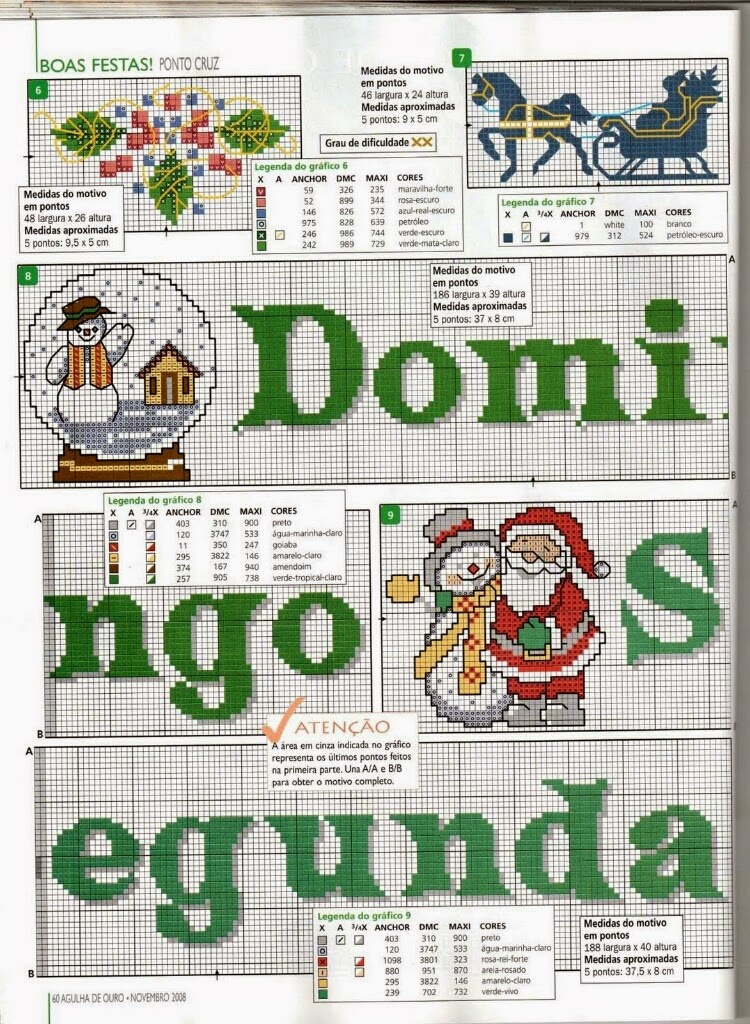 gráfico ponto cruz feliz natal faixa
