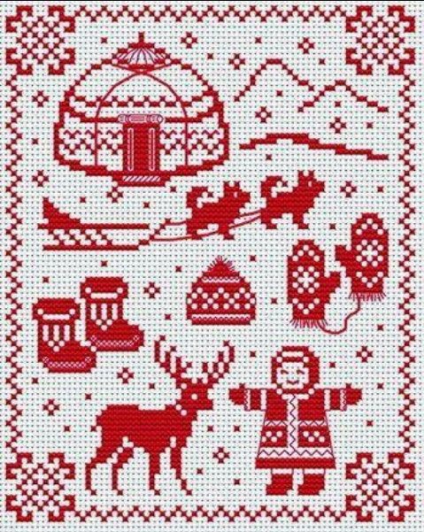 matriz ponto cruz natal pano de prato grátis