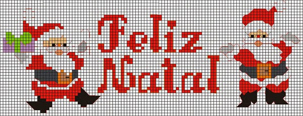 ponto cruz natal faixa etamine