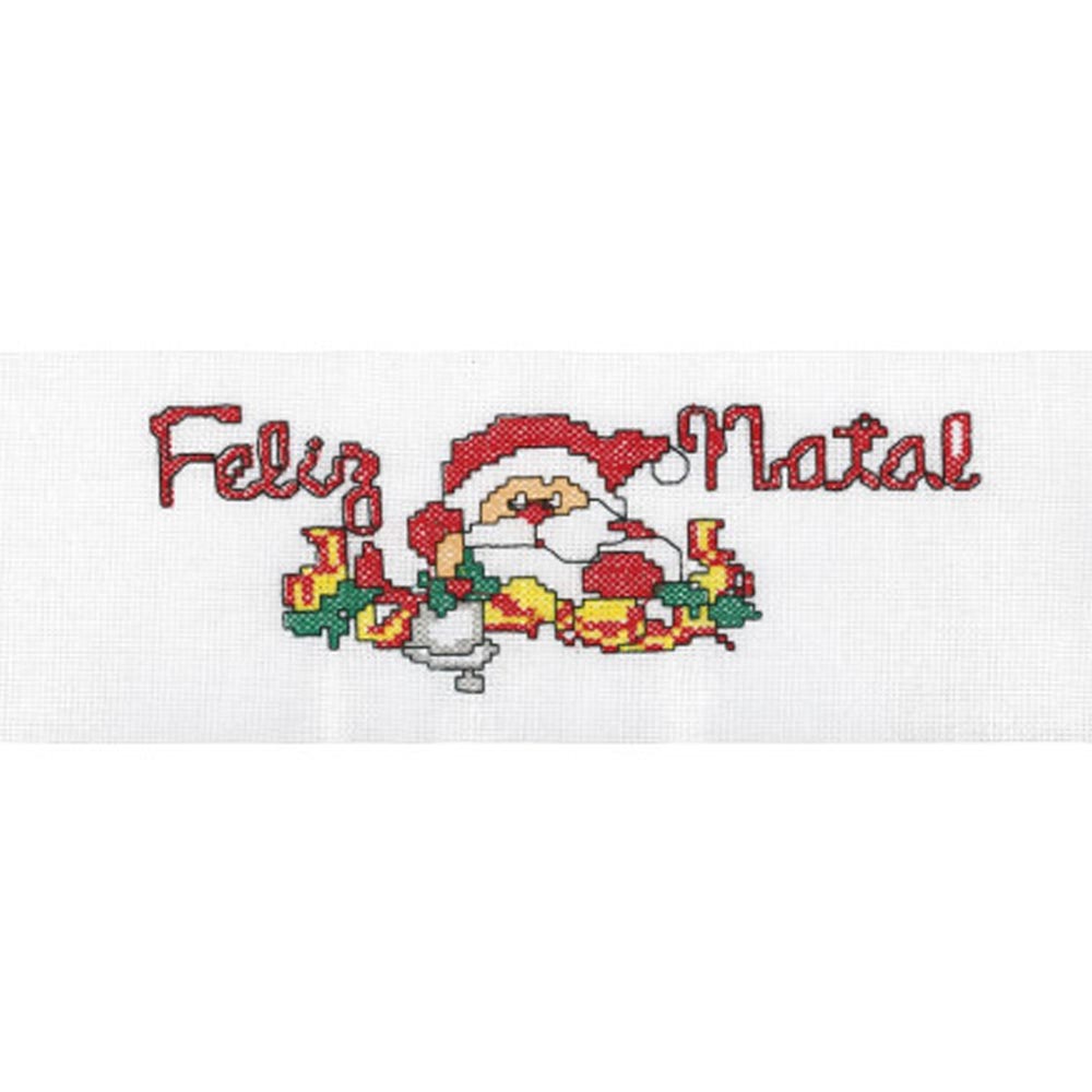 gráfico ponto cruz árvore de natal pano de prato