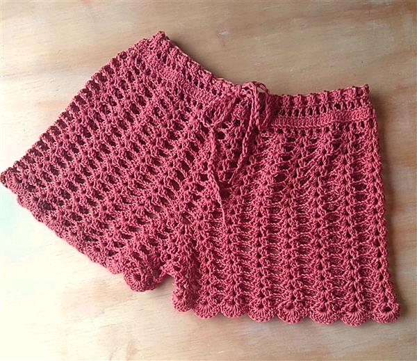 Short de crochê de verão