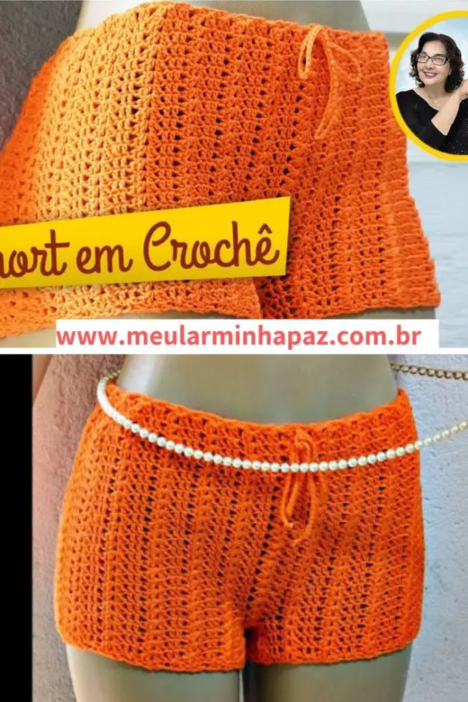 Conjunto de crochê (short + top/biquíni)