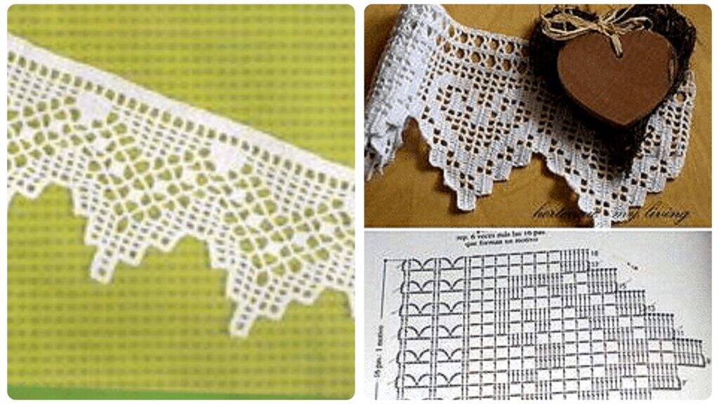 bicos de crochê para toalhas