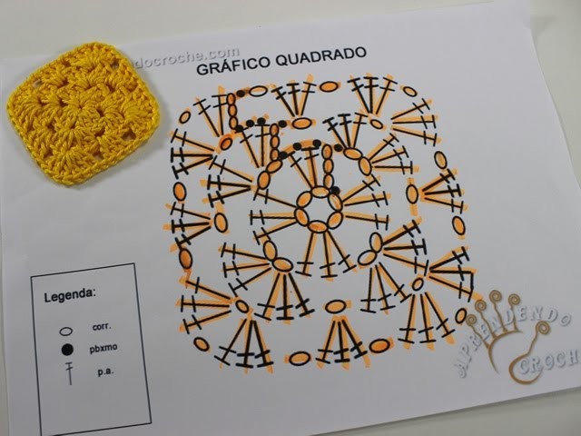 graficos de croche quadrados