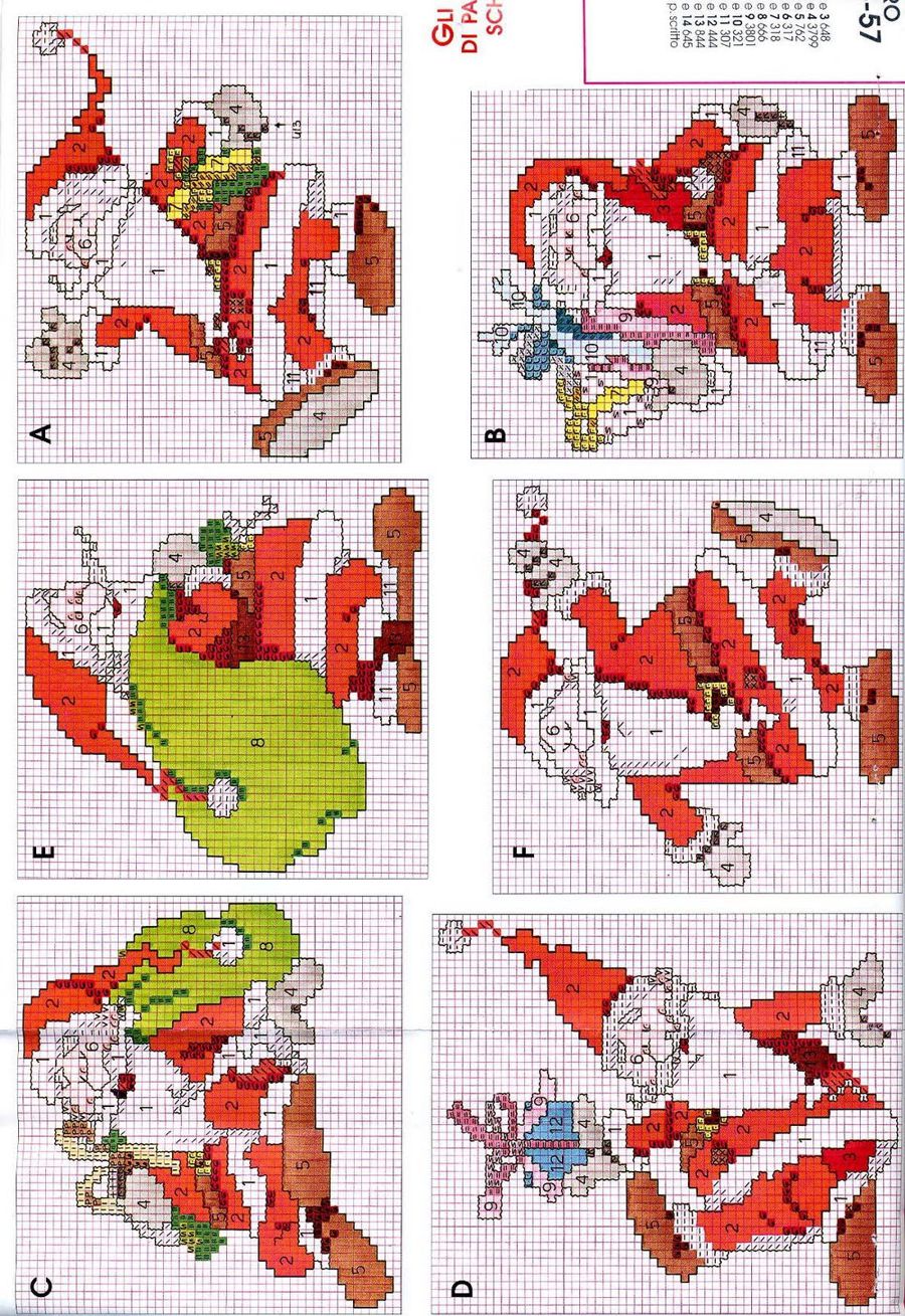 Ponto cruz de Natal com linhas Maxi