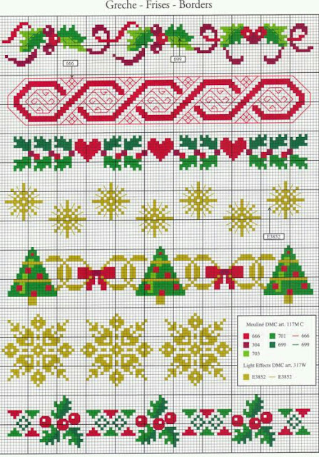 Gráficos de ponto cruz de Natal com anjos