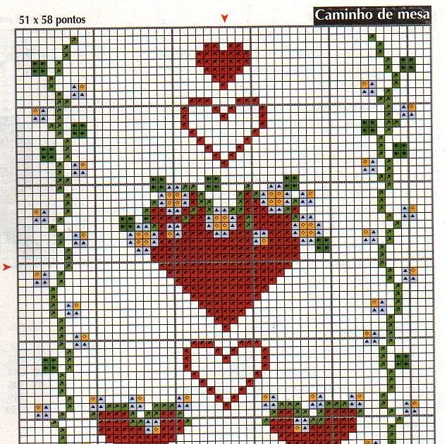 Gráficos de flores em ponto cruz para iniciantes