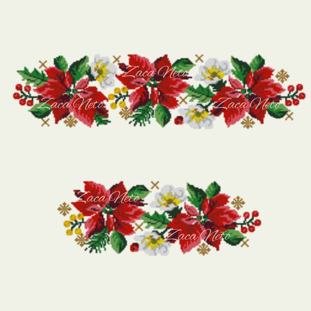 pontos cruz para toalhas