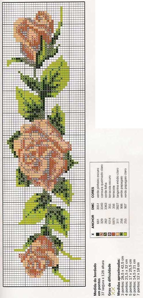 gráficos de ponto cruz para toalhas de banho para imprimir grátis