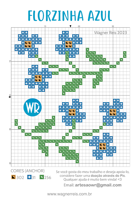 baixar gráfico de ponto cruz para toalha de mesa