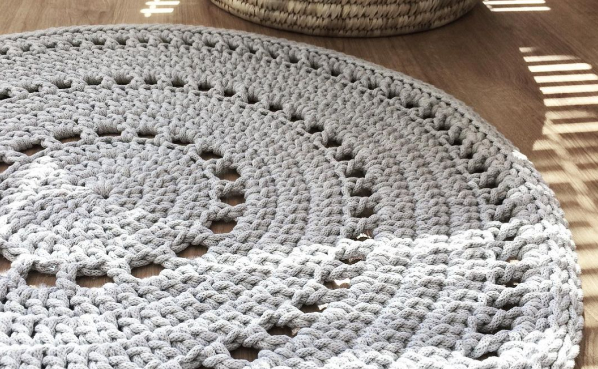 grafico de tapete de croche oval para banheiro