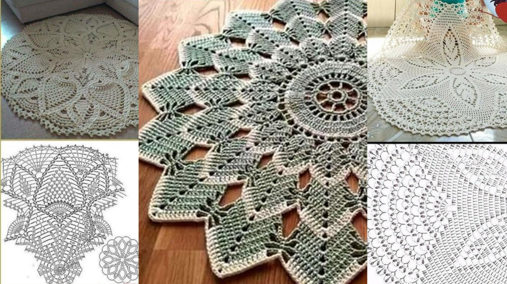 grafico de tapete de croche oval para banheiro