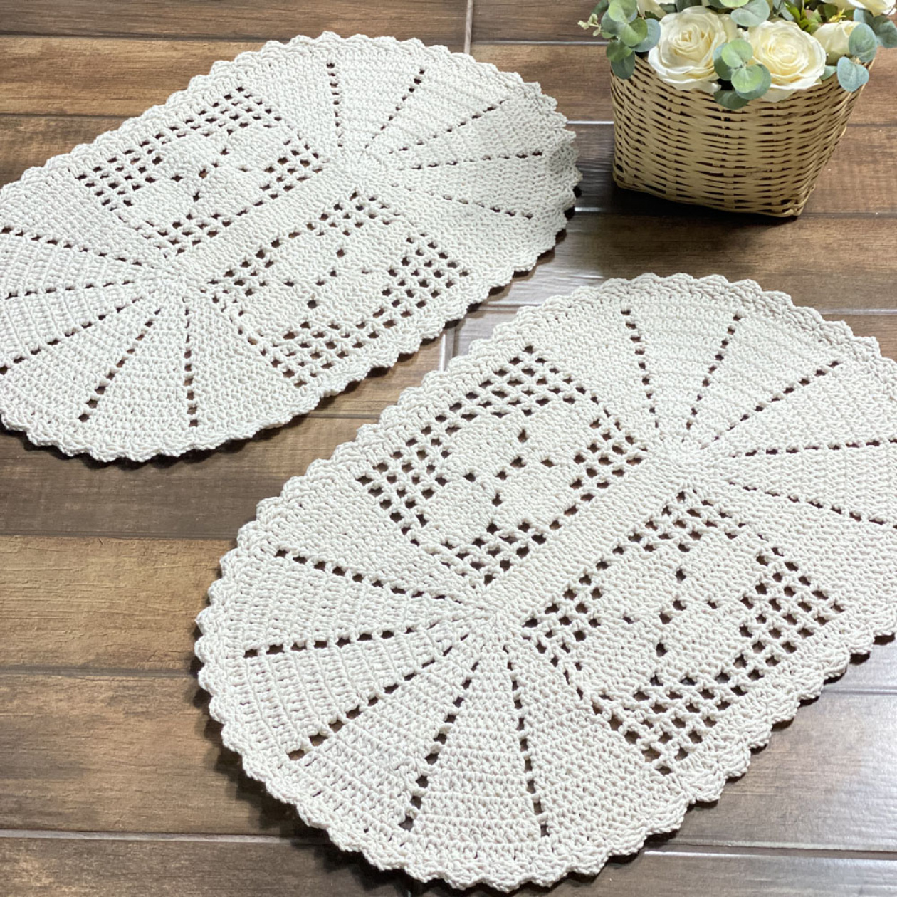 gráficos de tapetes de crochê filé