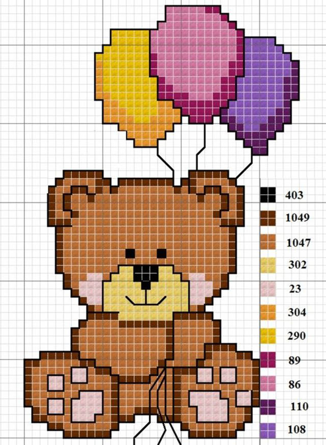 grafico ponto cruz âncora menino