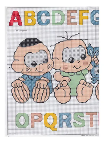 grafico ponto cruz aviãozinho bebe