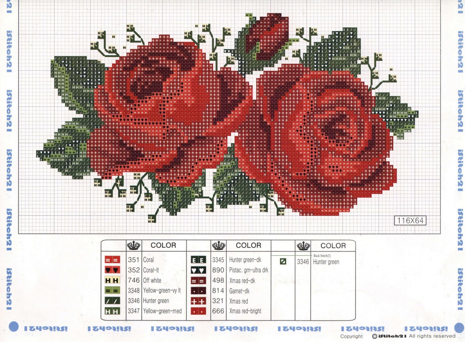 ponto cruz flores grandes grátis