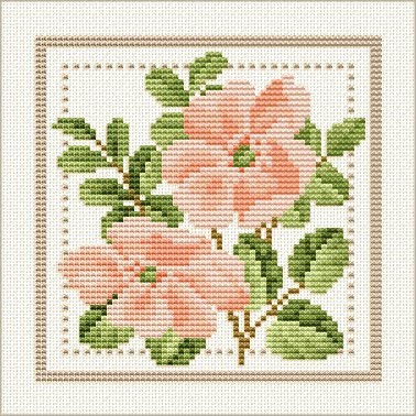 gráficos ponto cruz rosas grandes