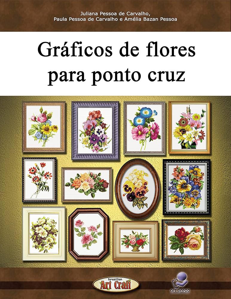 ponto cruz flores grandes para iniciantes