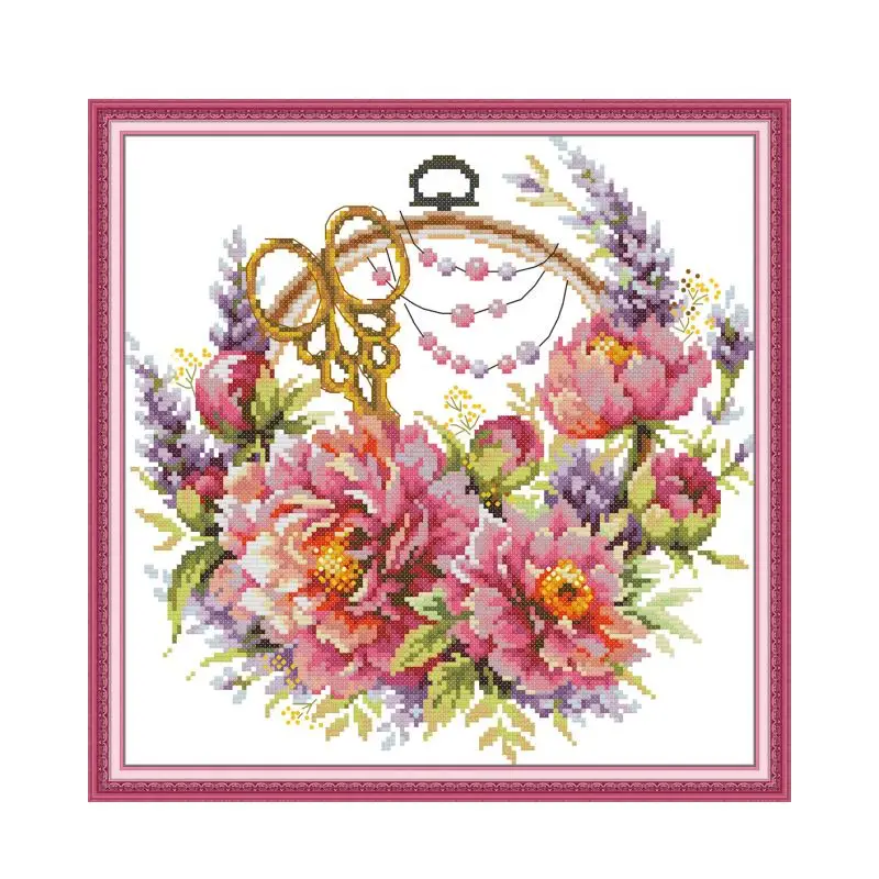 gráficos de ponto cruz para panos de prato florais