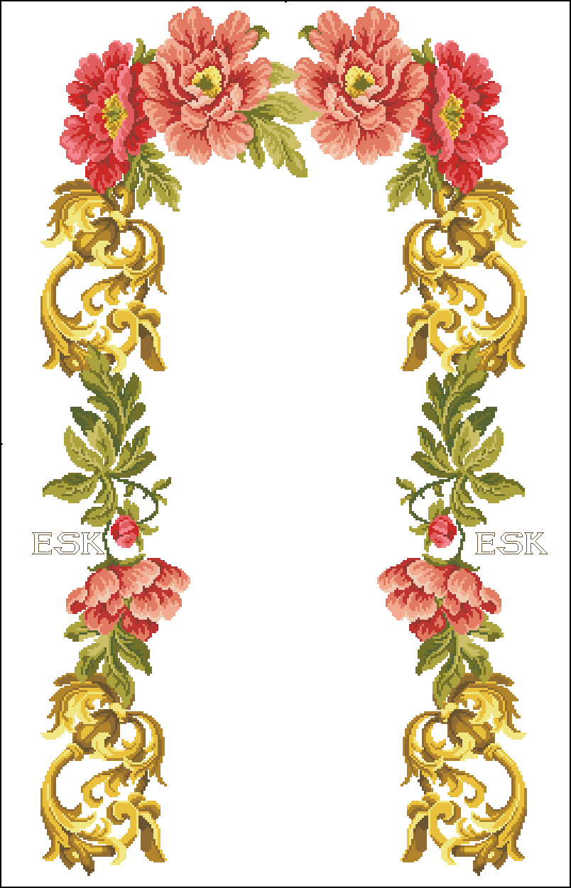 ponto cruz para iniciantes caminho de mesa flores