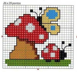 gráficos ponto cruz super heróis