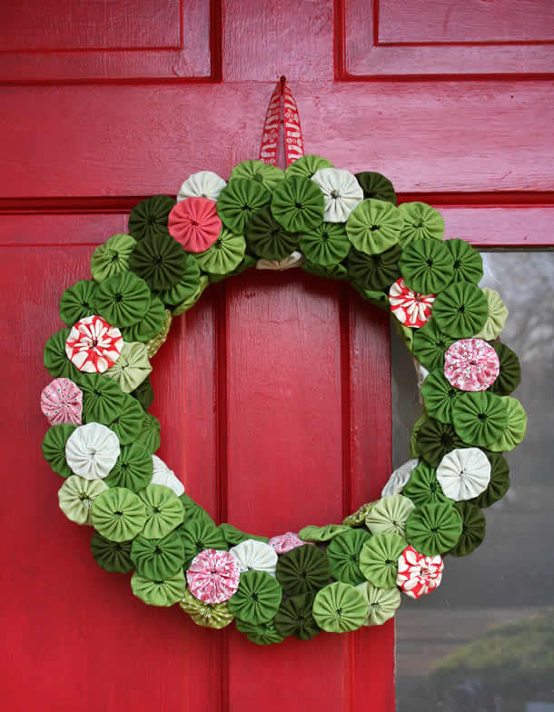 guirlandas de natal de fuxico