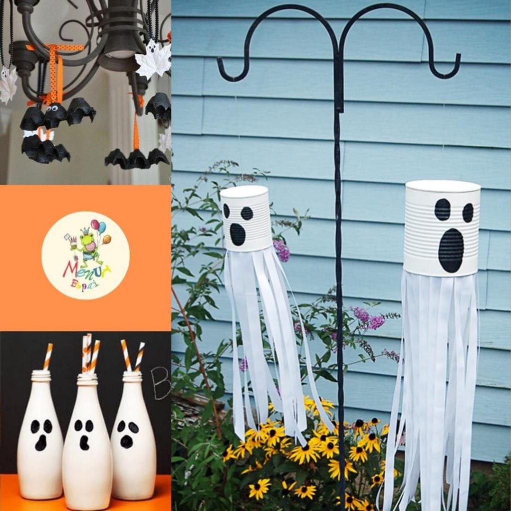 decoração de halloween com material reciclado para festa infantil