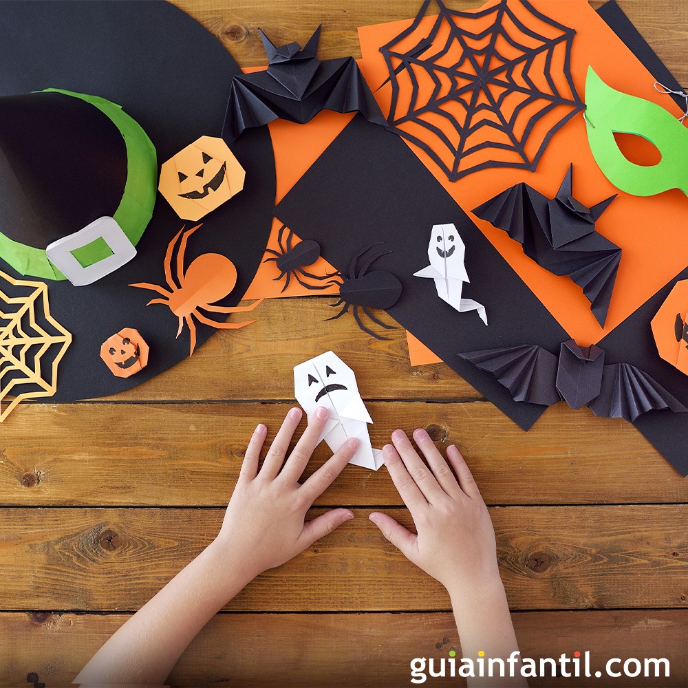 decoração de halloween com materiais reaproveitados