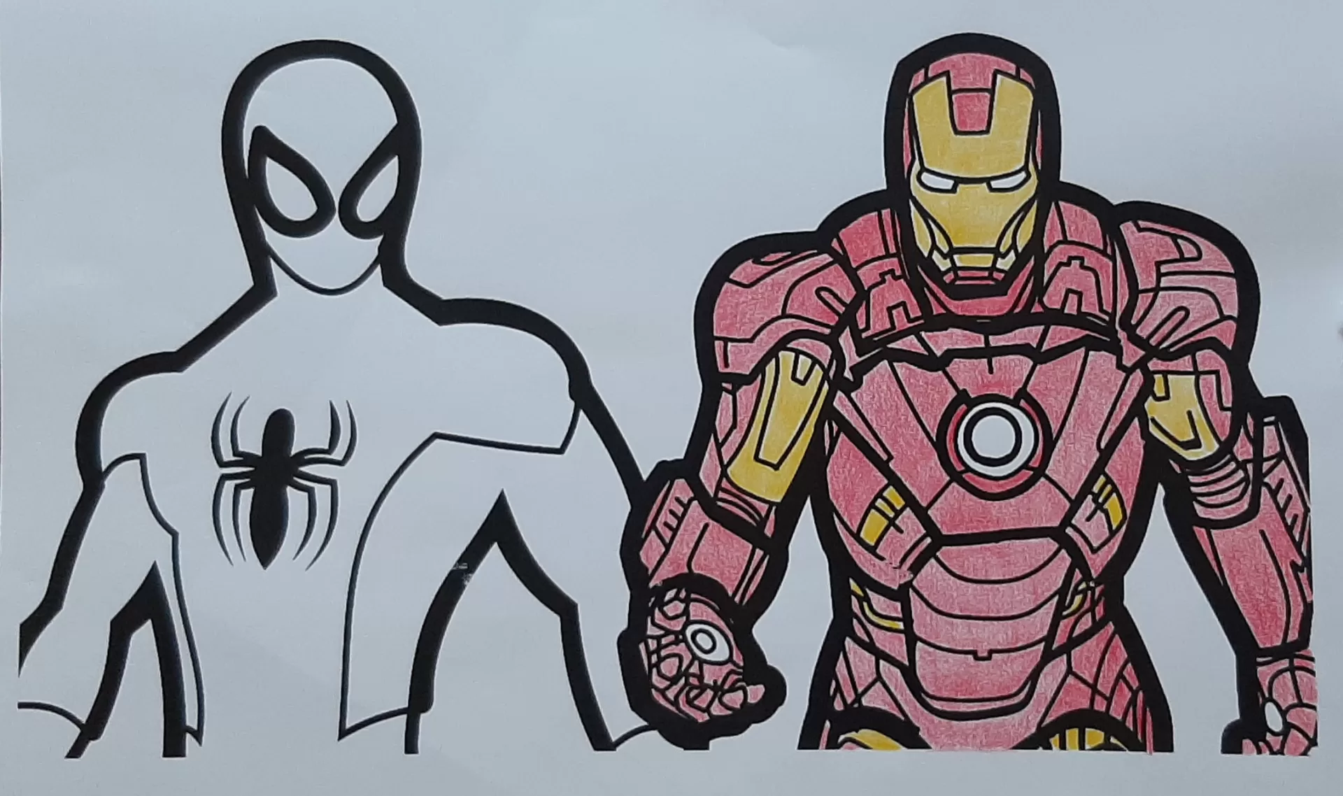 homem aranha vs miles morales desenho para colorir