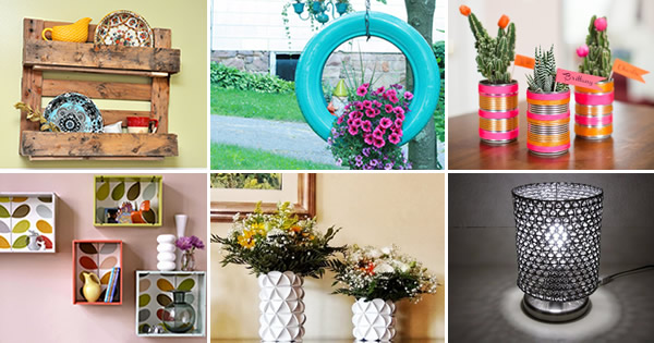 ideias criativas de decoração com reciclagem