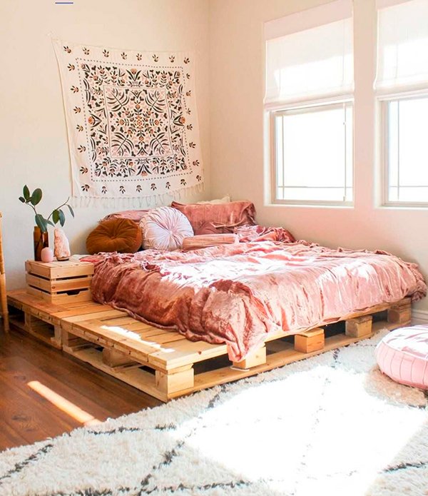 decoração quarto minimalista vs boho