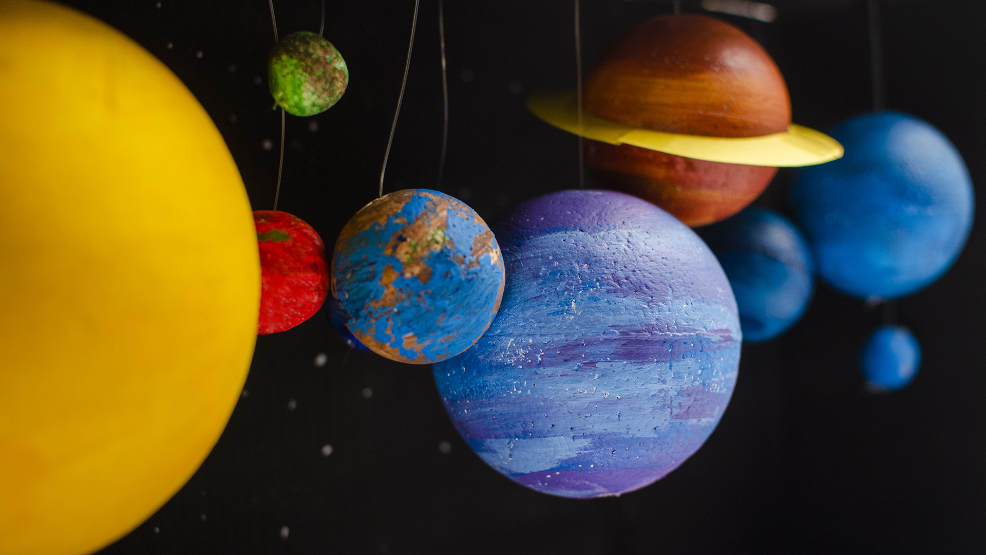 tamanhos planetas maquete sistema solar