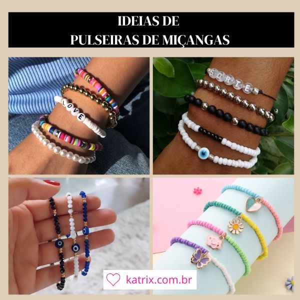 ideias de pulseiras de miçangas