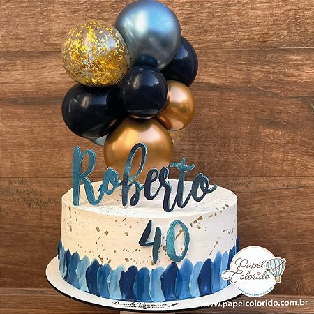 topo de bolo masculino simples