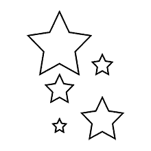 molde de estrela grande para imprimir