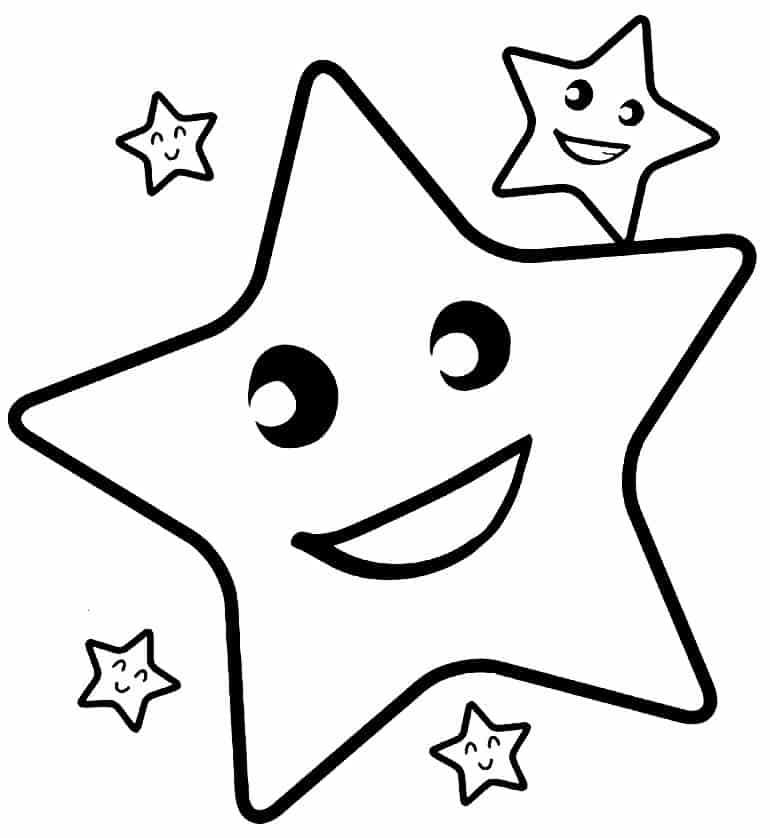 imagem de estrela cadente para imprimir