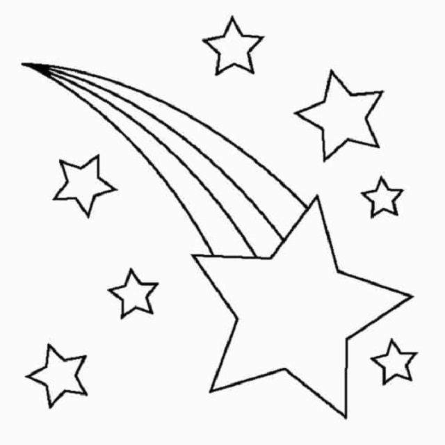 silhueta de estrela para imprimir
