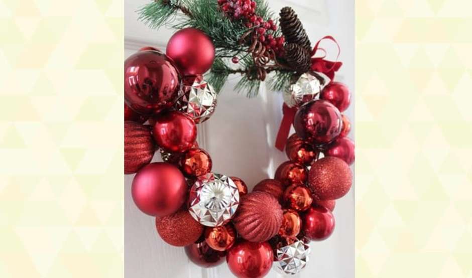 ideias guirlanda natalina para porta de entrada