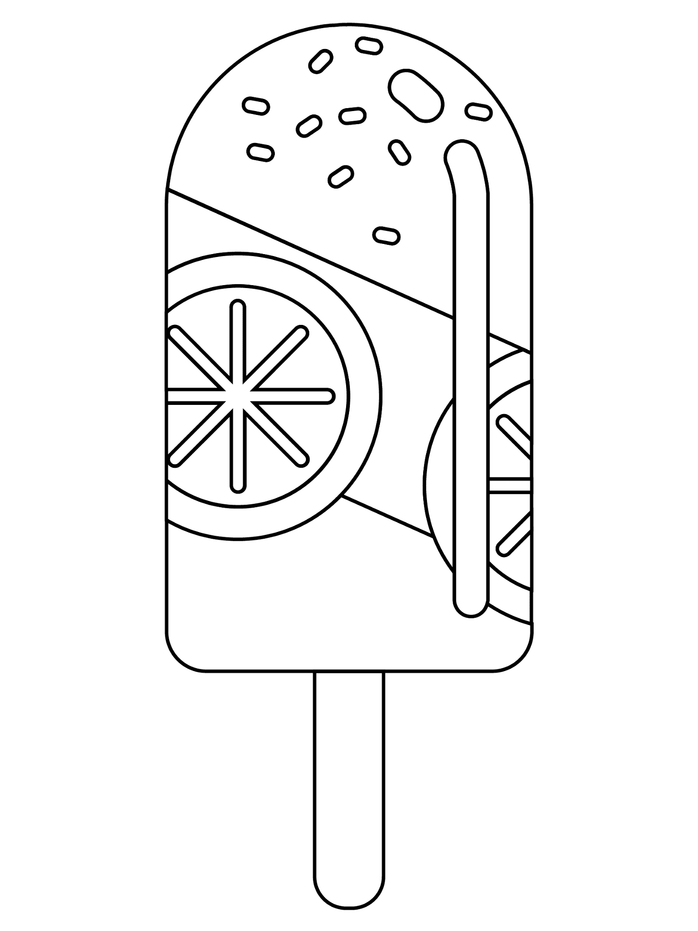 imagem de picolé para colorir