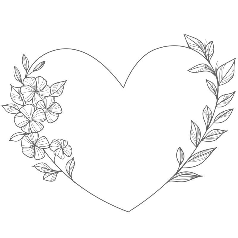 coração para imprimir dia das mães