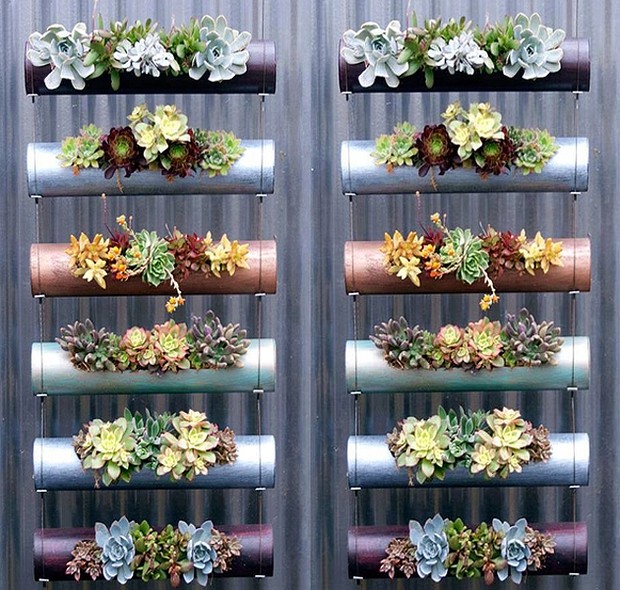jardim de cano pvc