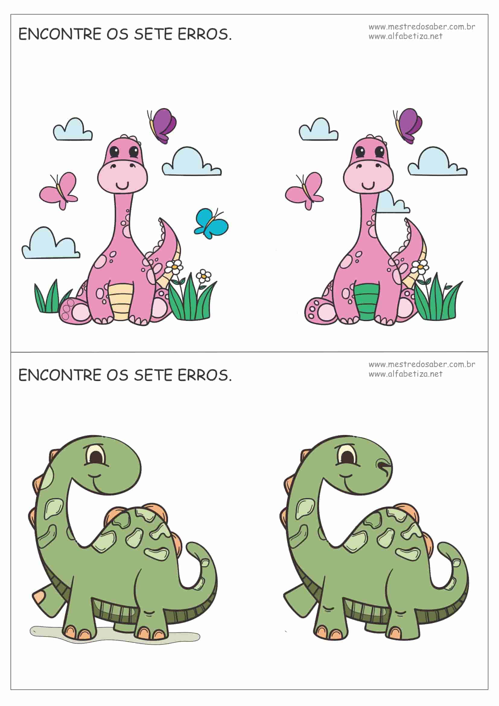 jogo dos 7 erros animais para imprimir