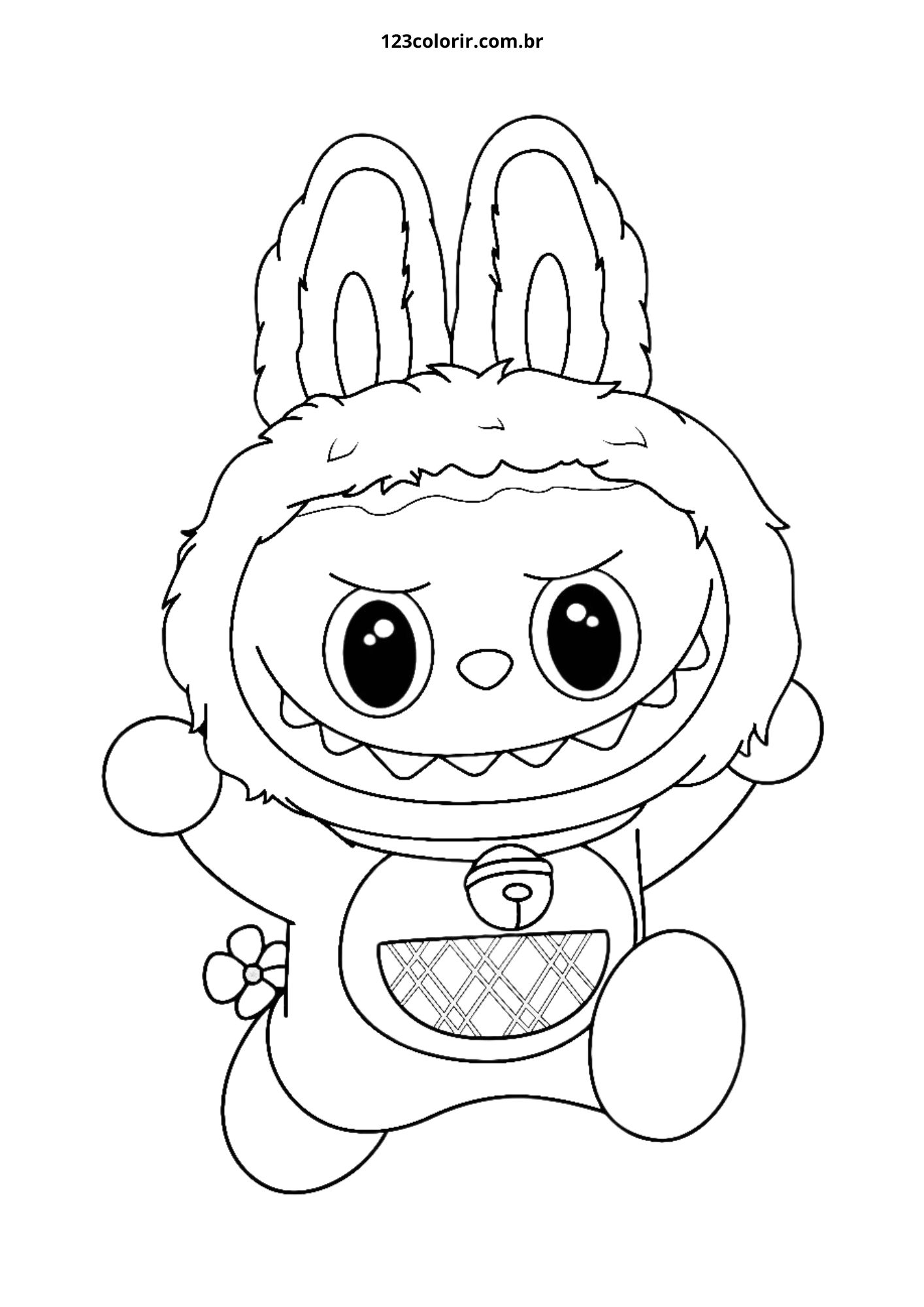 labubu vs outros personagens para colorir